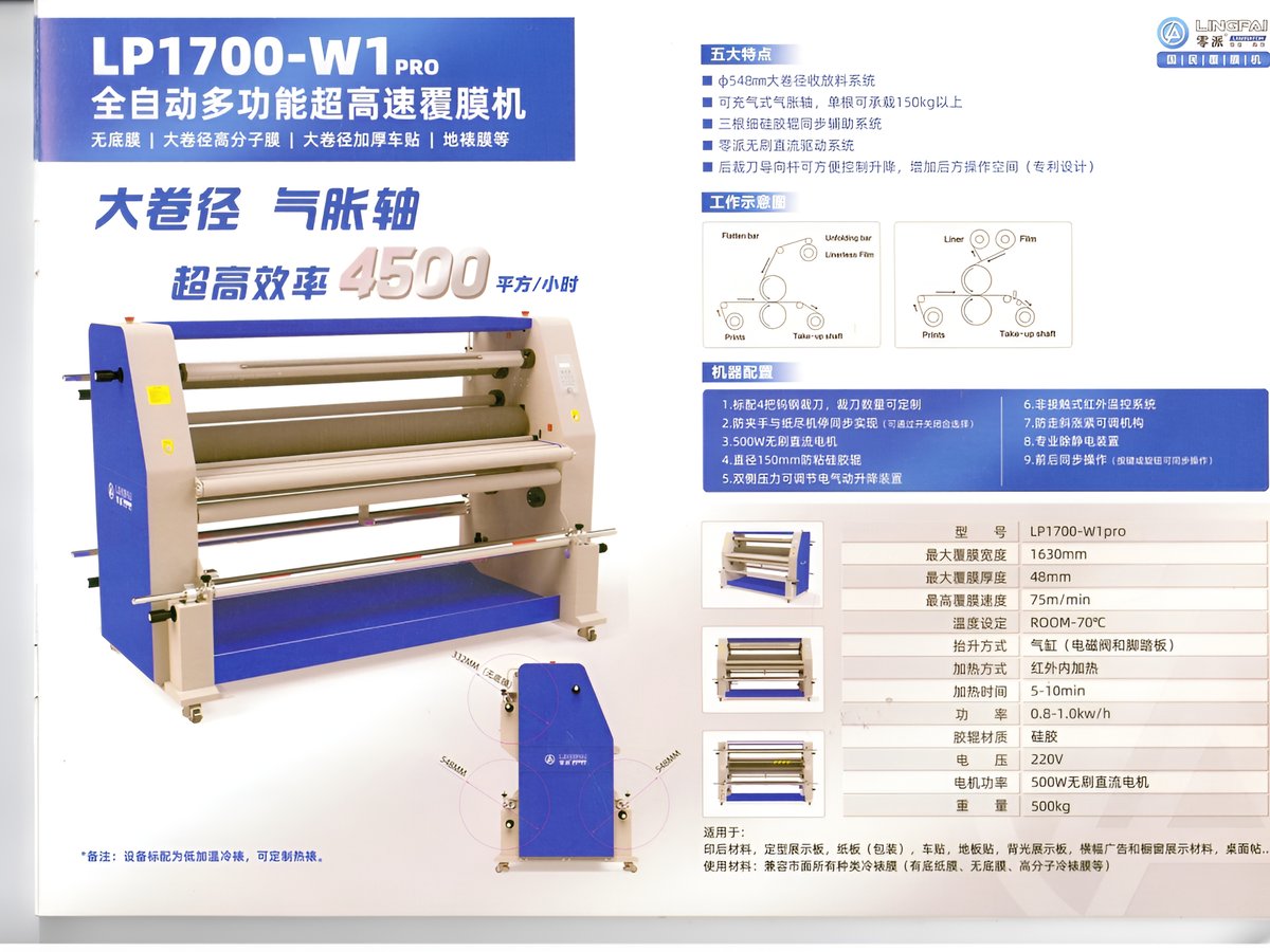 零派 LP1700-W1 Pro 覆膜机